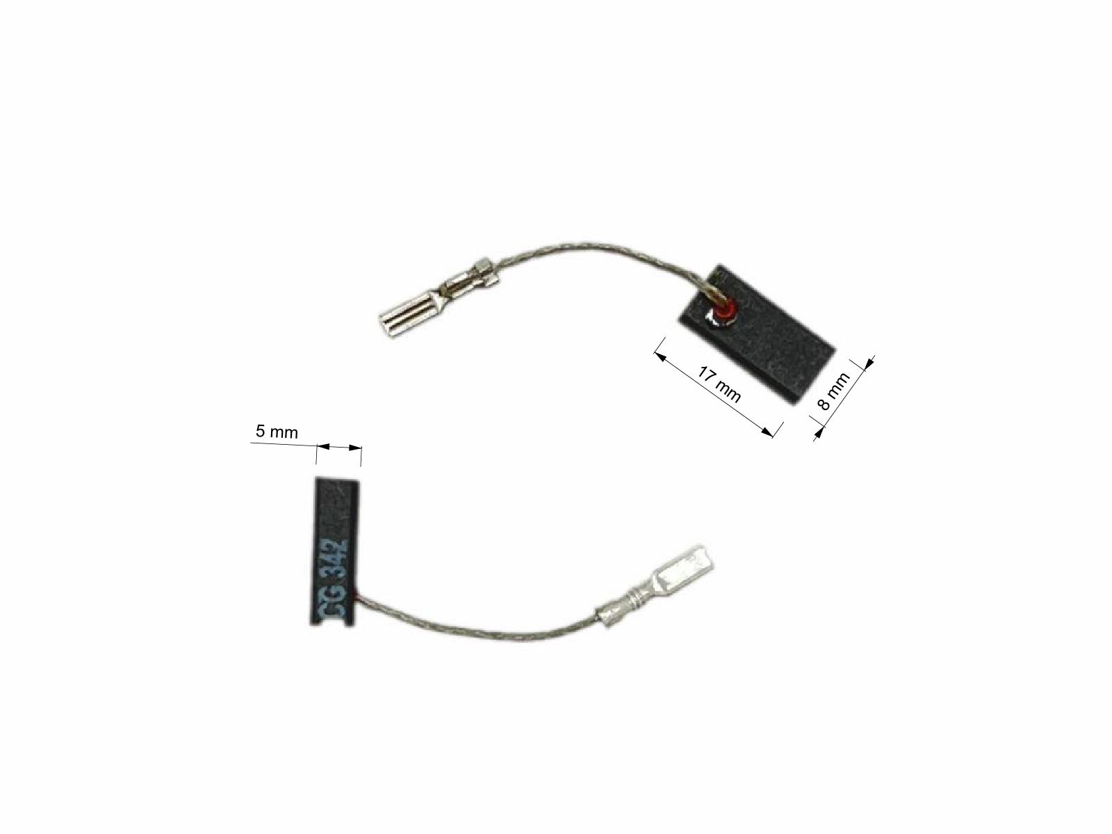 Uhlíky Bosch 2ks, 5 x 8 x 17 mm, 2 604 320 910, uhlíky do elektromotorů, pily, brusky, frézy