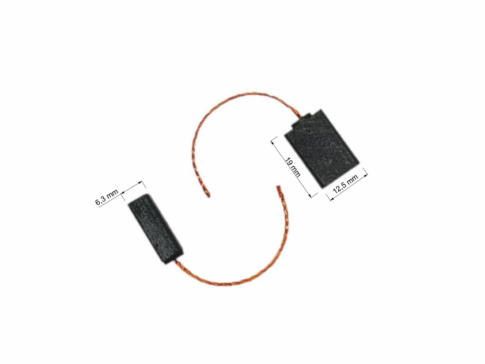 Uhlíky Bosch 2ks, 6,3 x 12,5 x 19 mm, uhlíky do elektromotoru vrtačky Bosch  