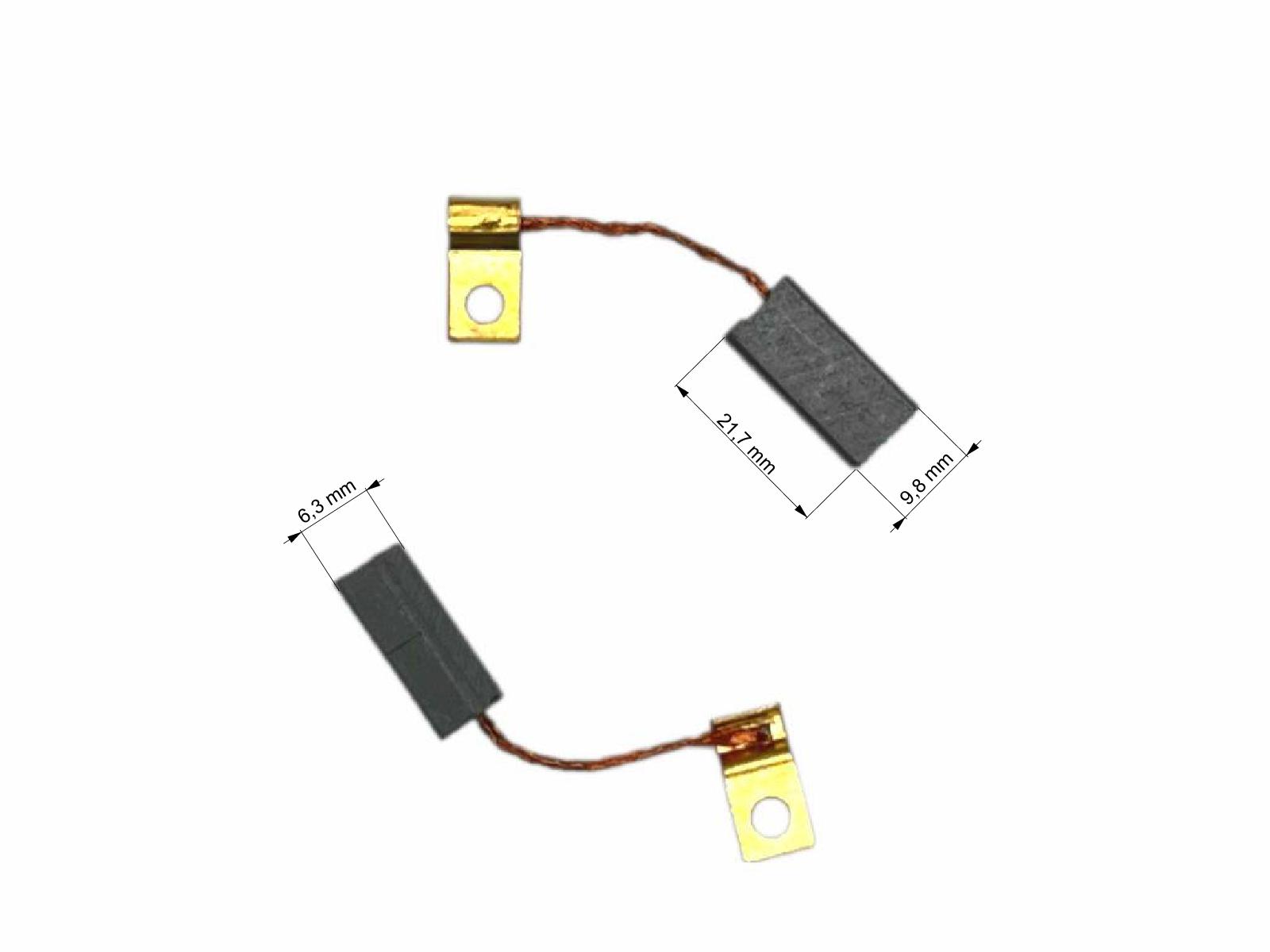 Uhlíky Bosch 2ks, 6.4 x 10 x 21.7 mm, 1607014126, uhlíky do elektromotorů