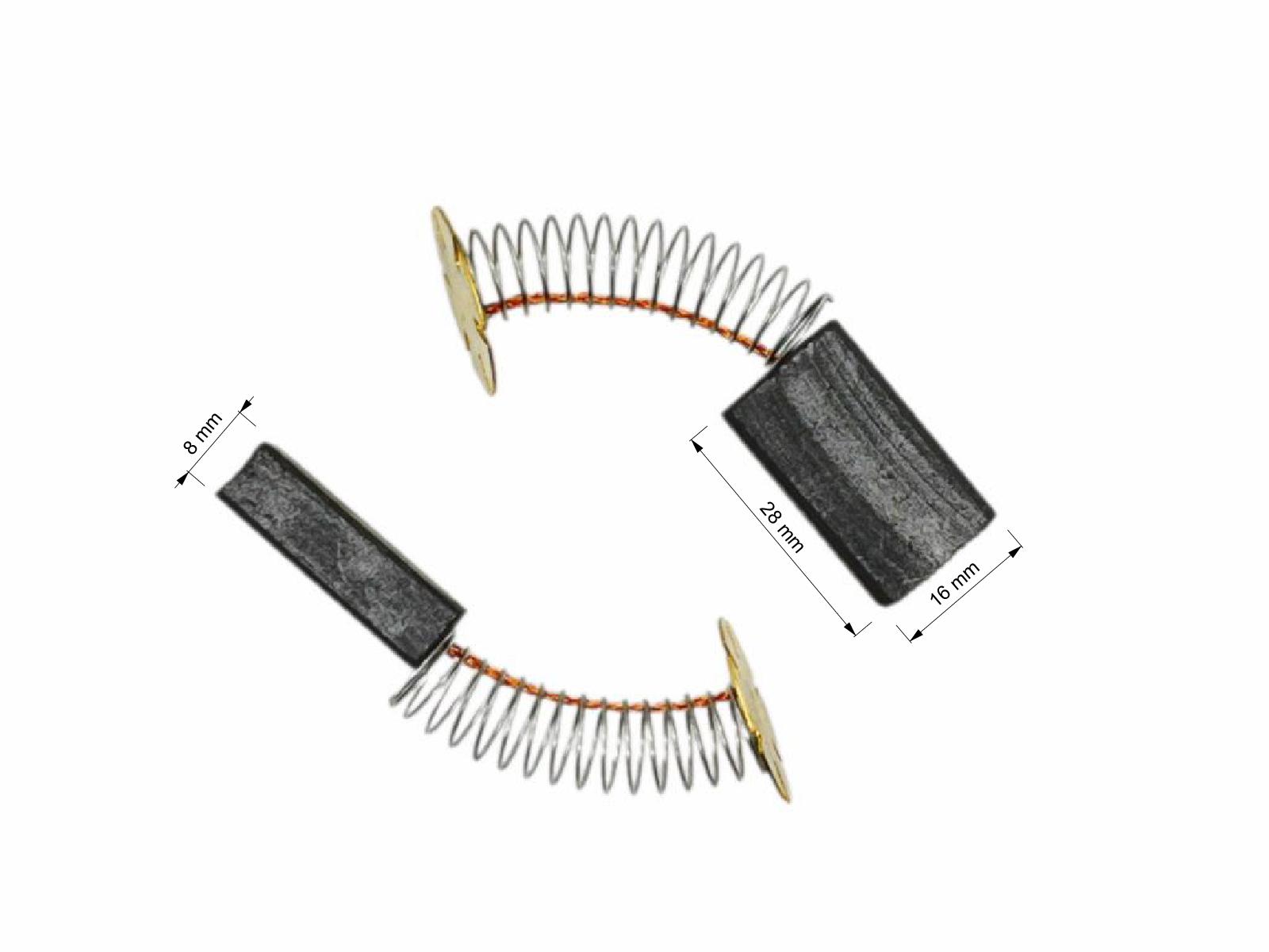 Uhlíky Eltos / Sparky 2ks, 8 x 16 x 28 mm, 210 293, 216 325, do elektromotorů ručního nářadní