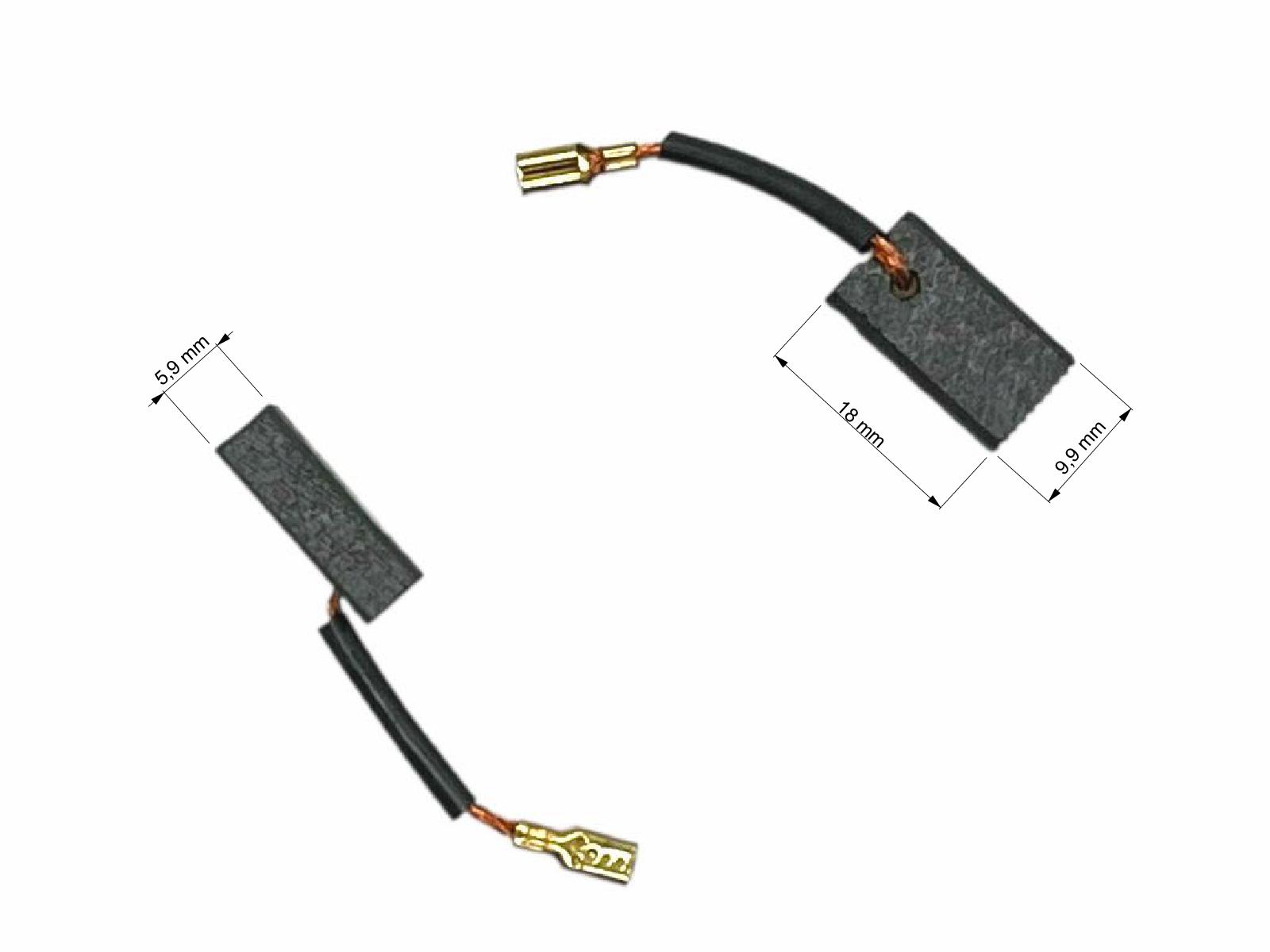 Uhlíky Extol 2ks, 5,9 x 9,9 x 18,0 mm, 8892018C, uhlíky do elektromotorů