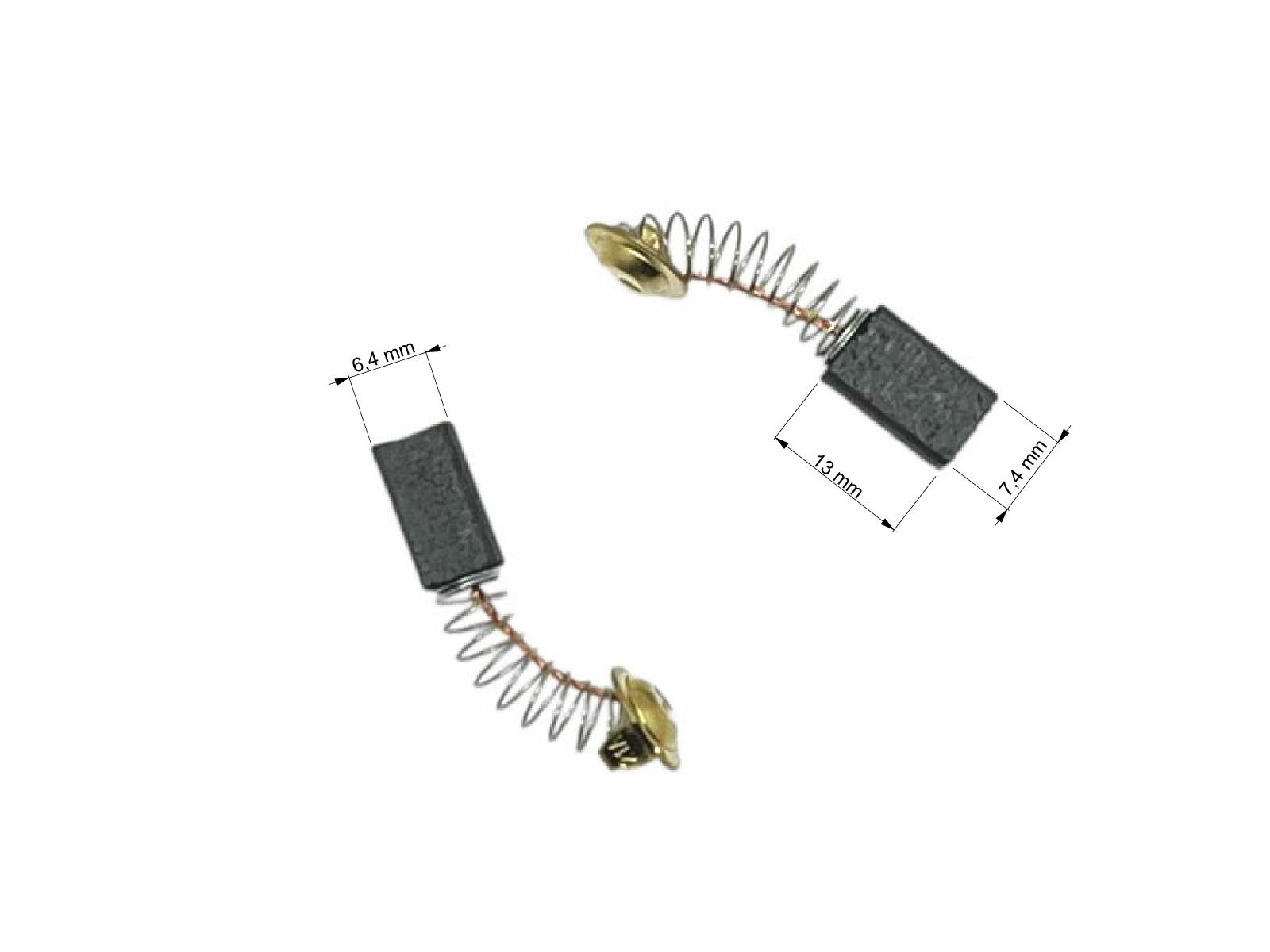 Uhlíky Extol 2ks, 6,4 x 7,4 x 13,0 mm, 401232C, uhlíky do elektromotorů