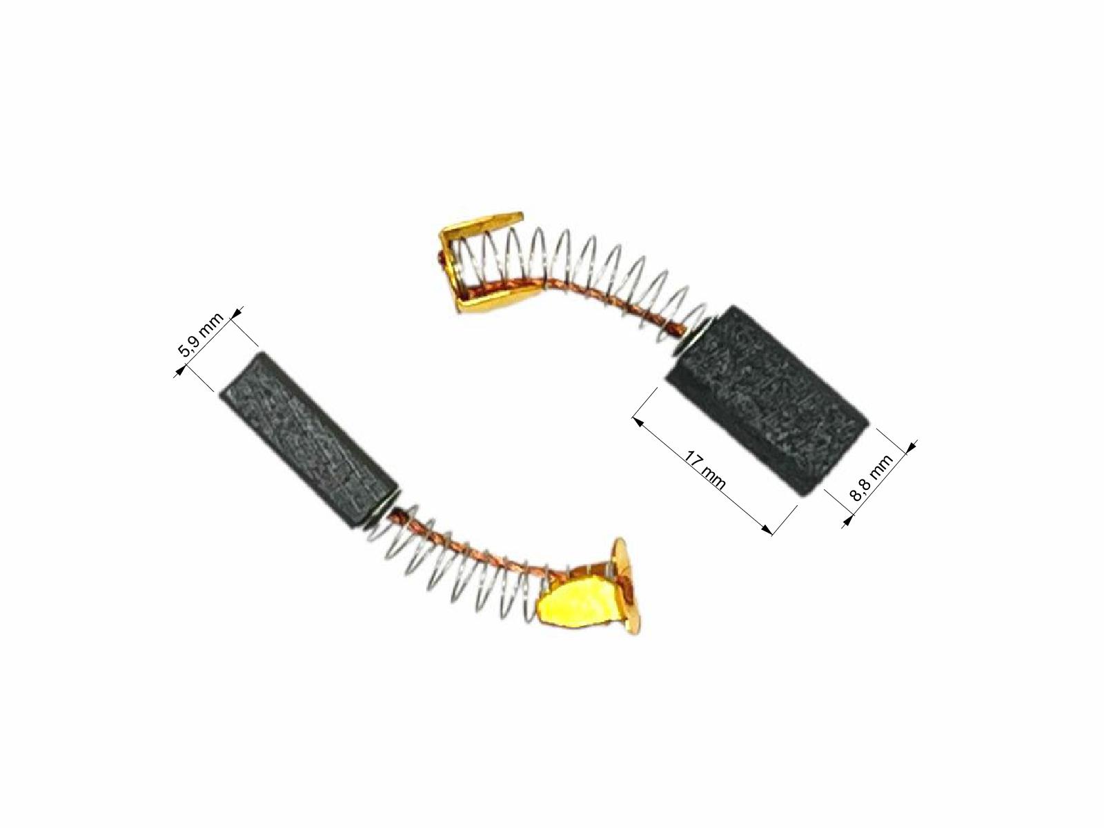 Uhlíky Hitachi 2ks, 5,9 x 8,8 x 17,0 mm, 333631, uhlíky do elektromotorů