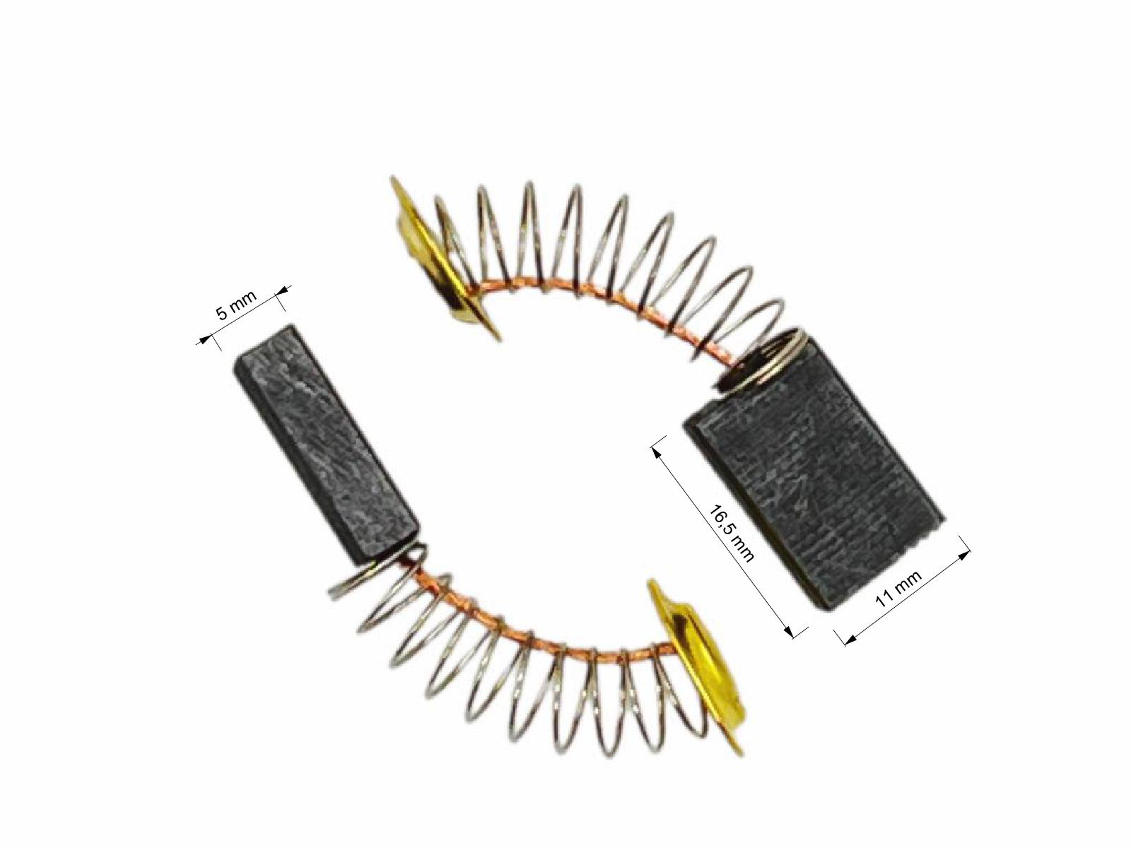 Uhlíky Makita 2ks, 5 x 11 x 16,5 mm, CB 303, CB 304, CB 305, 191963-2, elektromotory vrtačky, brusky, pily, frézky