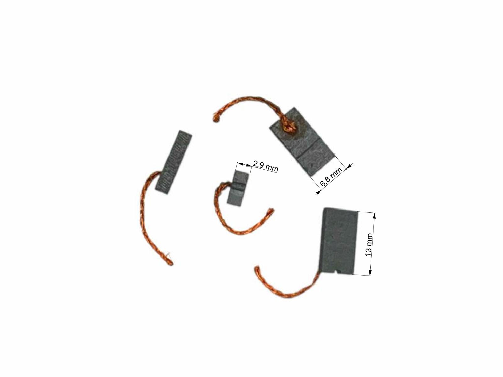 Uhlíky Milwaukee 4ks, 2,9 x 6,8 x 13,0 mm, 4931441429, uhlíky do elektromotorů