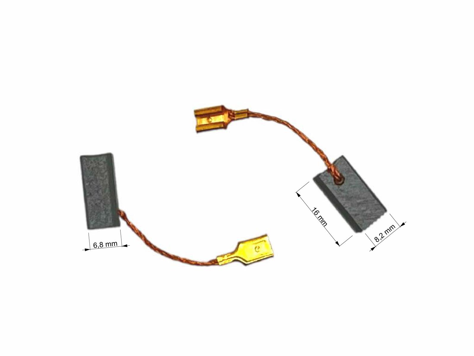 Uhlíky Parkside 2ks, 6,8 x 8,2 x 16,0 mm, uhlíky do elektromotorů