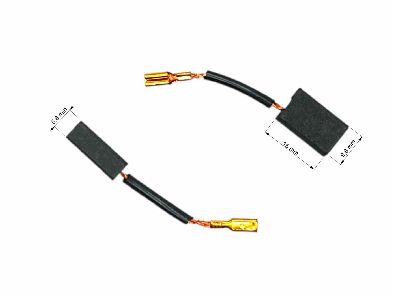 Uhlíky Proteco 2ks, 5,8 x 9,8 x 16,0 mm, 51.01-UB-125-UHL, uhlíky do elektromotorů