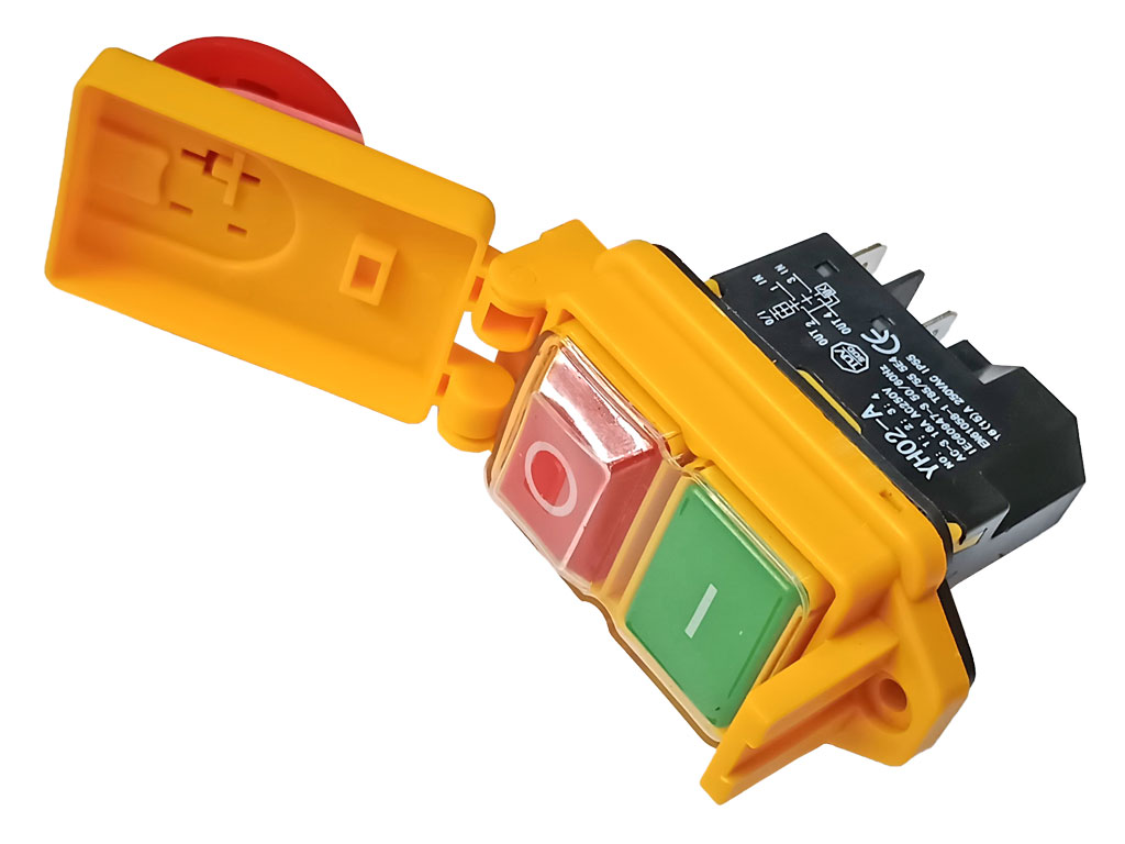 Vypínač, elektromagnetický spínač elektrického nářadí 4-piny YH02-A A18R / KJD17B / WM210V KLD /  DKLD DZ-6E 4P / SSTM-01