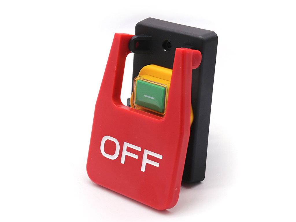 Vypínač, elektromagnetický spínač elektrického nářadí 4-piny bezpečnostním STOP YH02-A / KJD17B / 