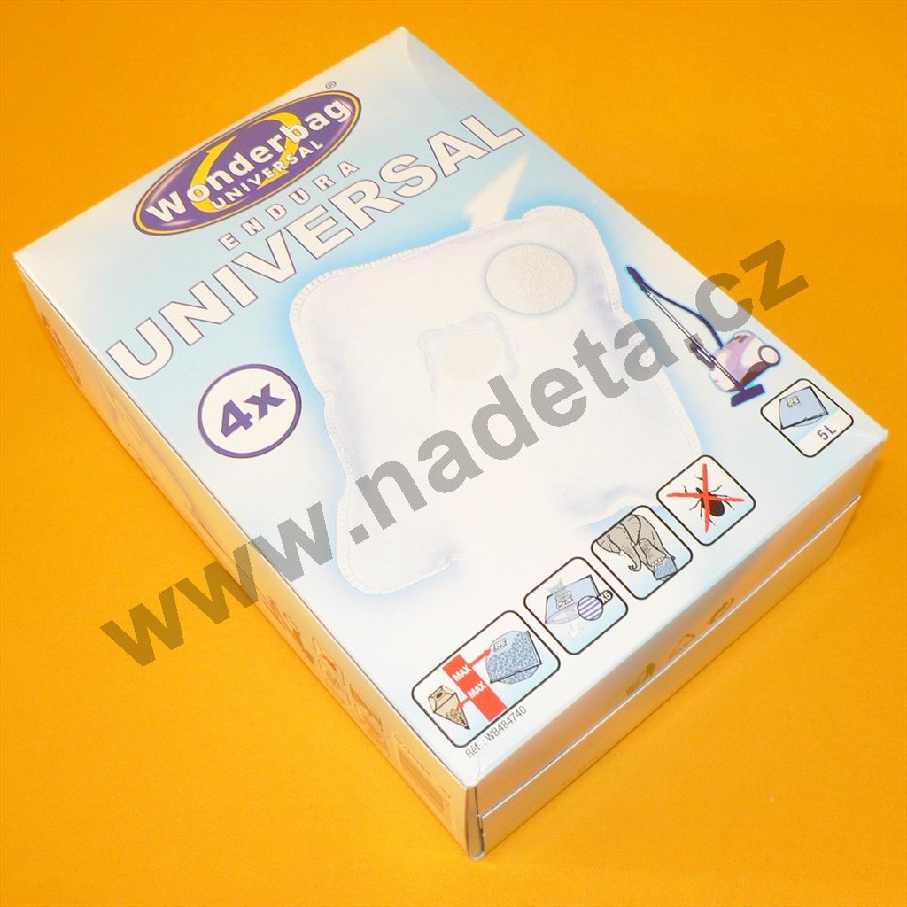 Vysavačové sáčky a filtr Rowenta Silence Ford, Wonderbag Uni, 4ks