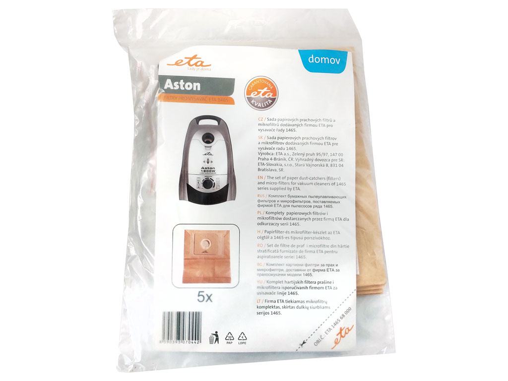 Vysavačové sáčky a filtry papírové 5ks 146568829 č.29, ETA 1465 68000