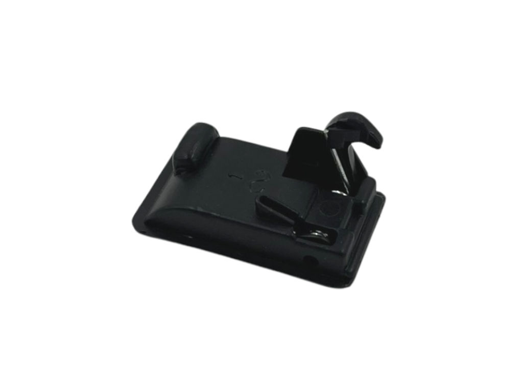 Zámek černý pravý, držák krytu filtru digestoře Mora 5701, Gorenje 