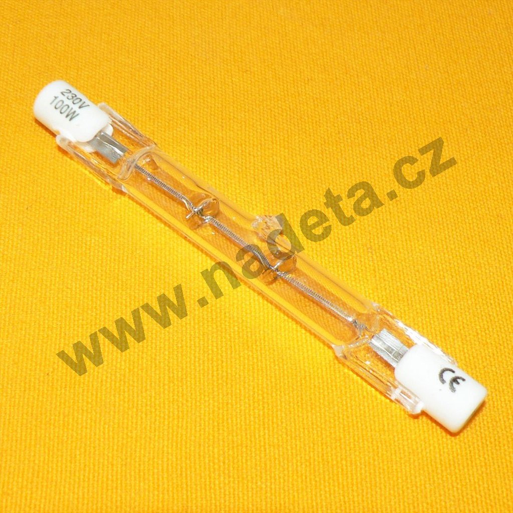 Žárovka halogenová 100 W / 240 V, 75 mm R7S
